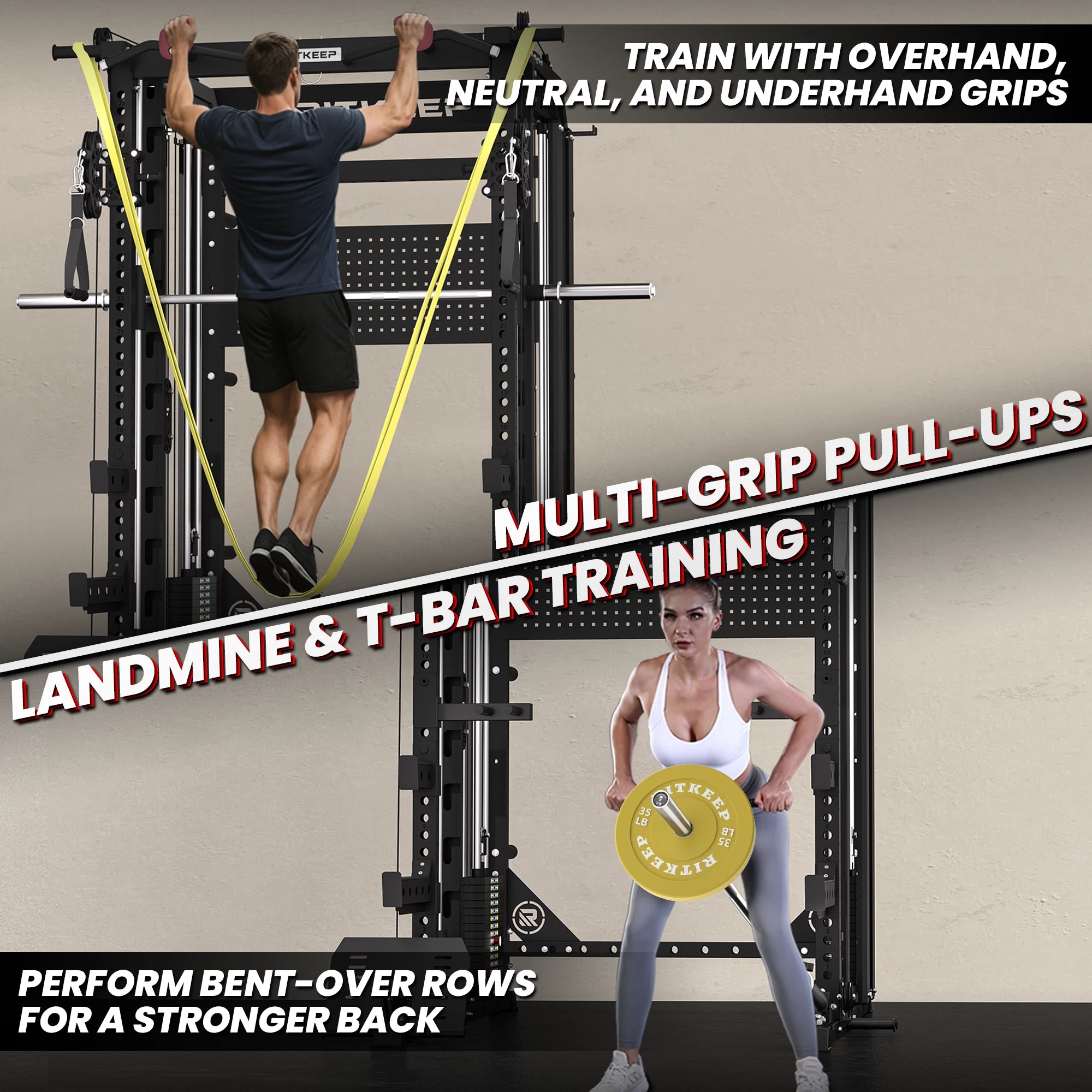 Multi-grip pull-up bar