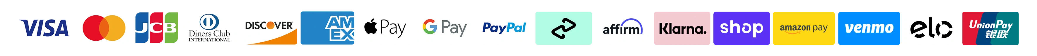 Accepted payment methods